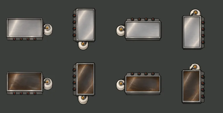 The griddle in four facings, screenshot