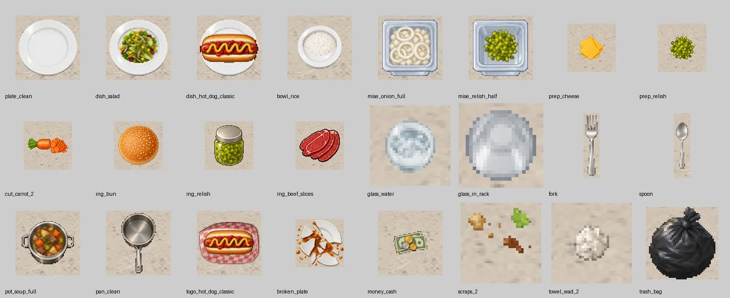 A thin dark outline on every PawnScape object (v0.57.0), screenshot