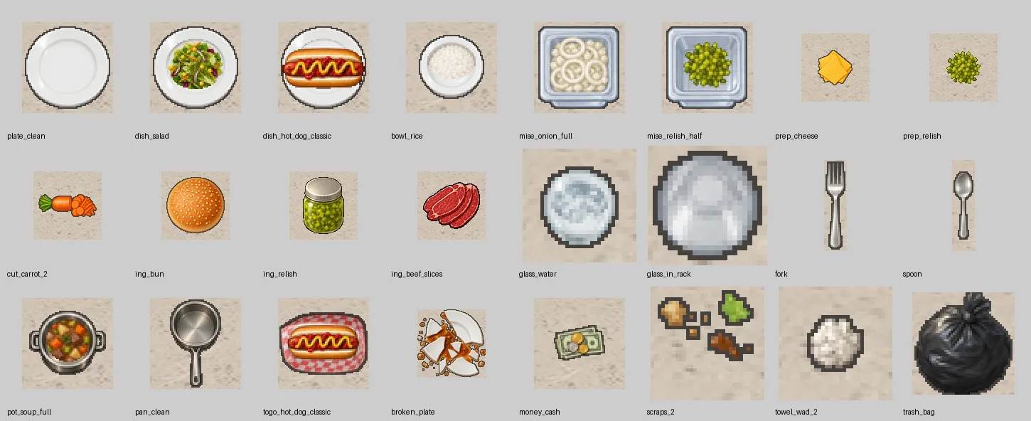 A thin dark outline on every PawnScape object (v0.57.0), screenshot