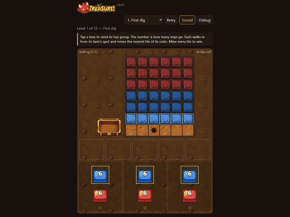 An overhead chest and wooden crates, screenshot