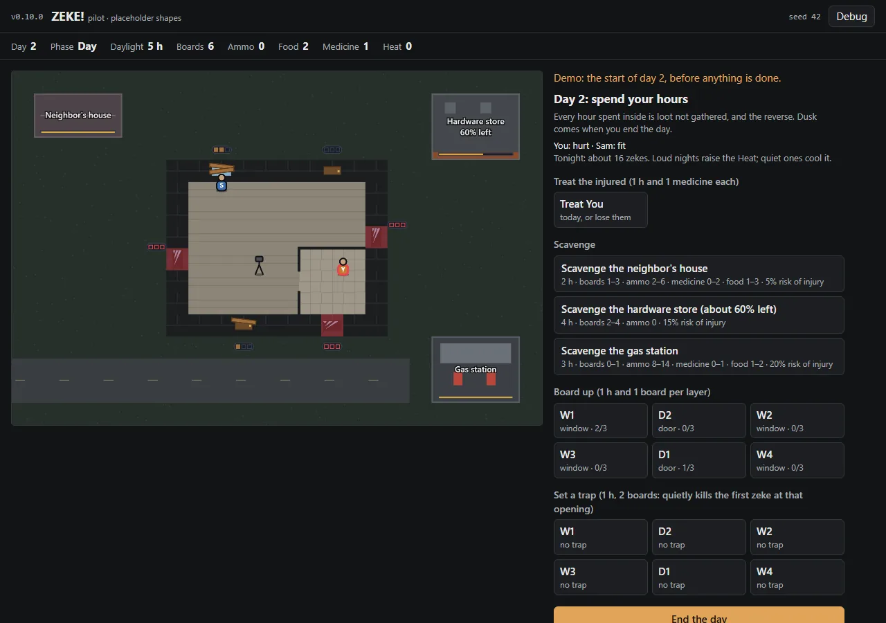 Pilot v0.10.0: food, screenshot